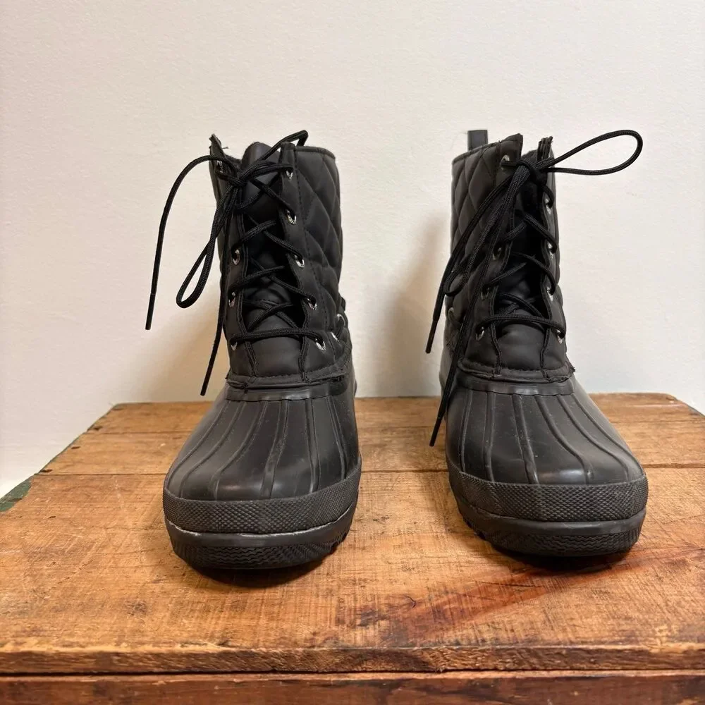Sperry Top-Sider Gosling Duck Boots Sz 9 Black
